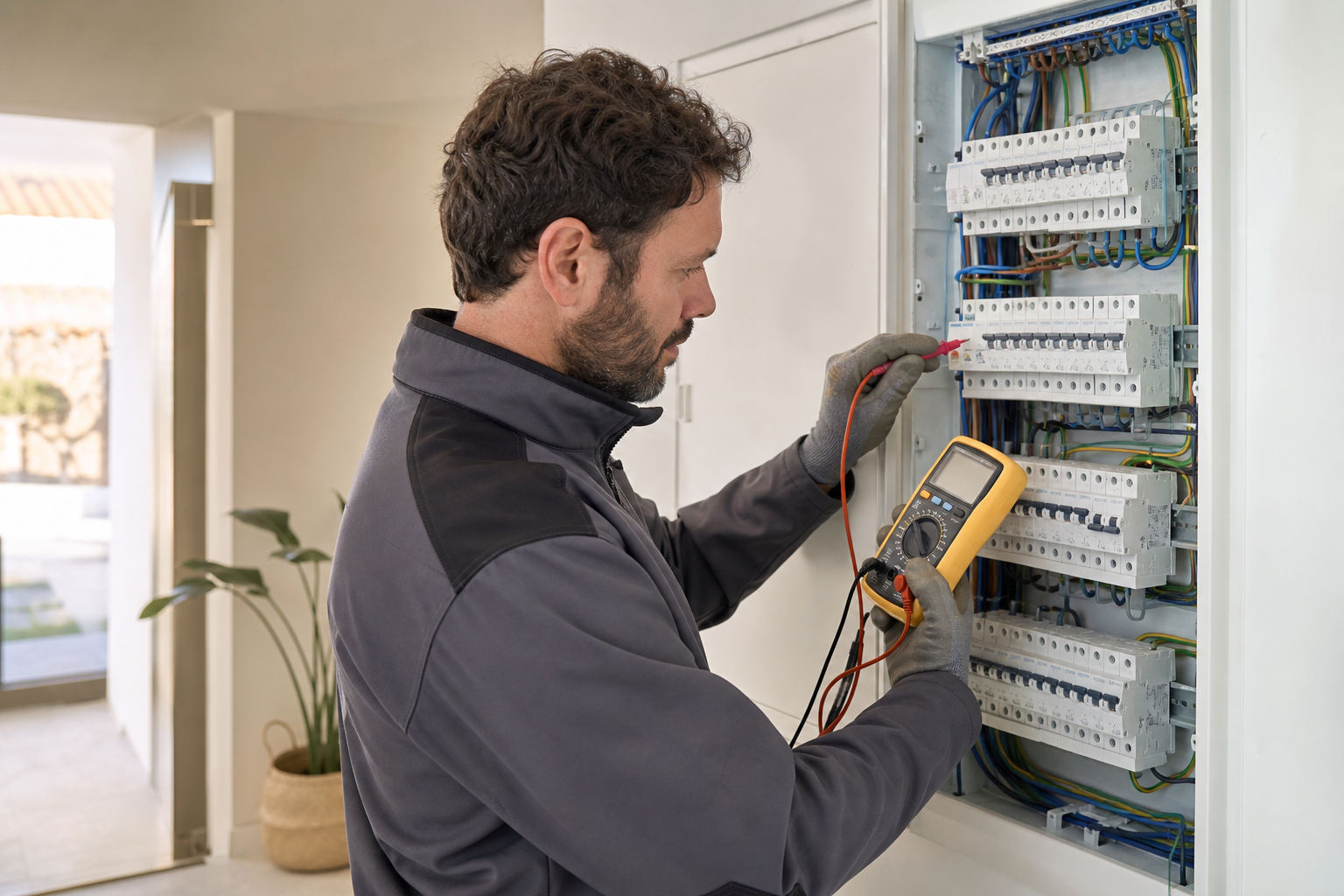 Comprobación de protecciones en un cuadro eléctrico moderno